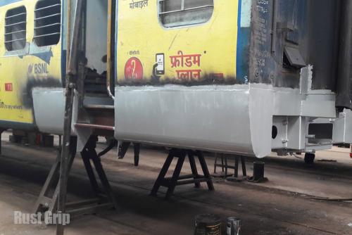 Rust Grip on the train carriages in Sri Lanka to manage corrosion.